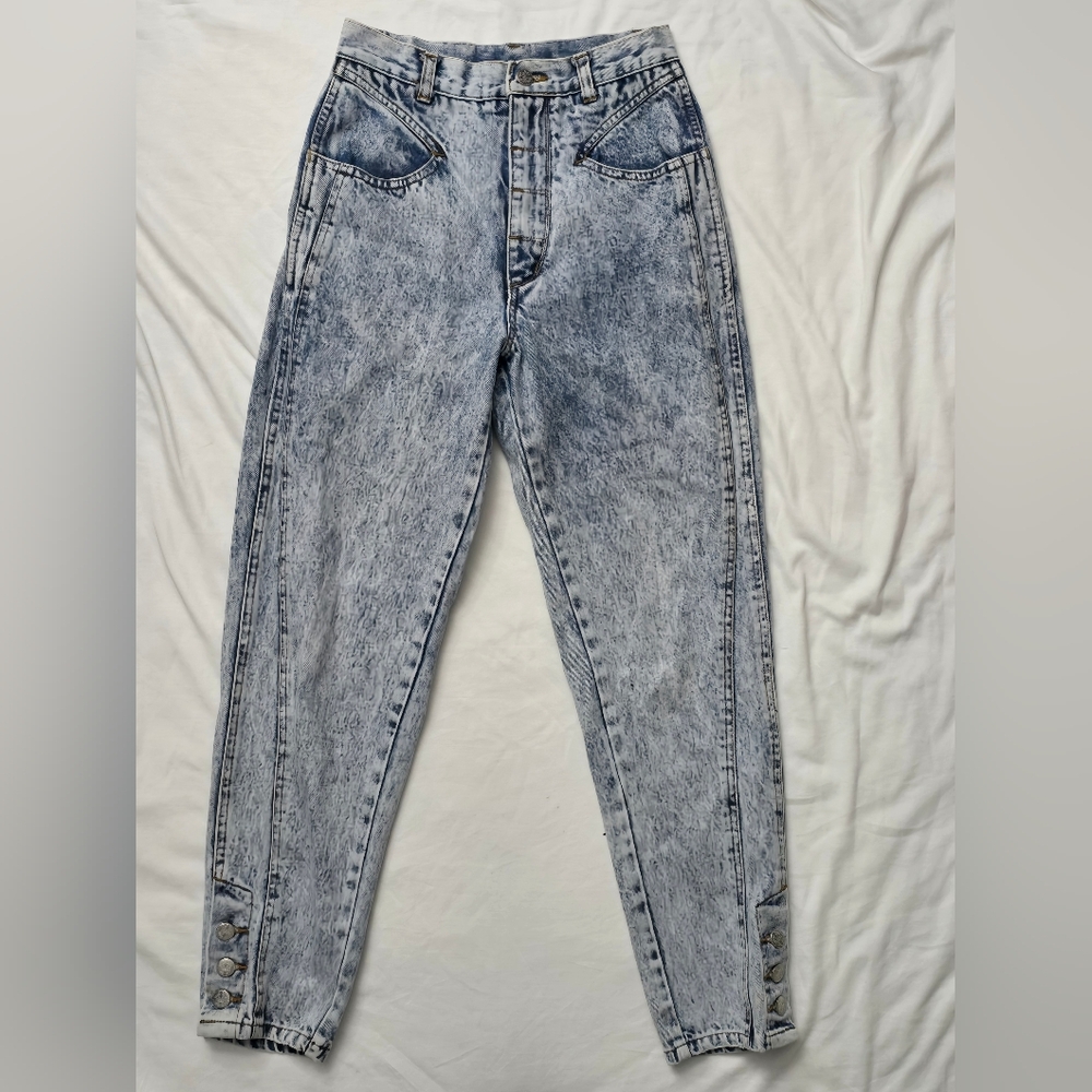 Corfu Jeans Acid Wash High-Waisted Jeans Best-wash Size 9
